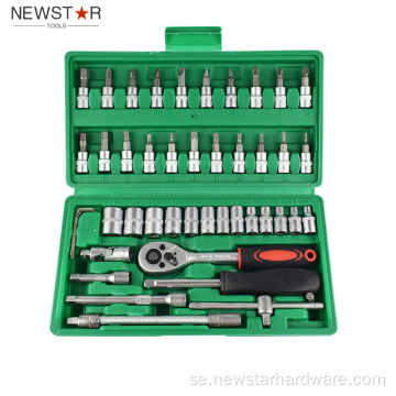 46st 1/4 &quot;Socket Wrench Set for Auto Repair